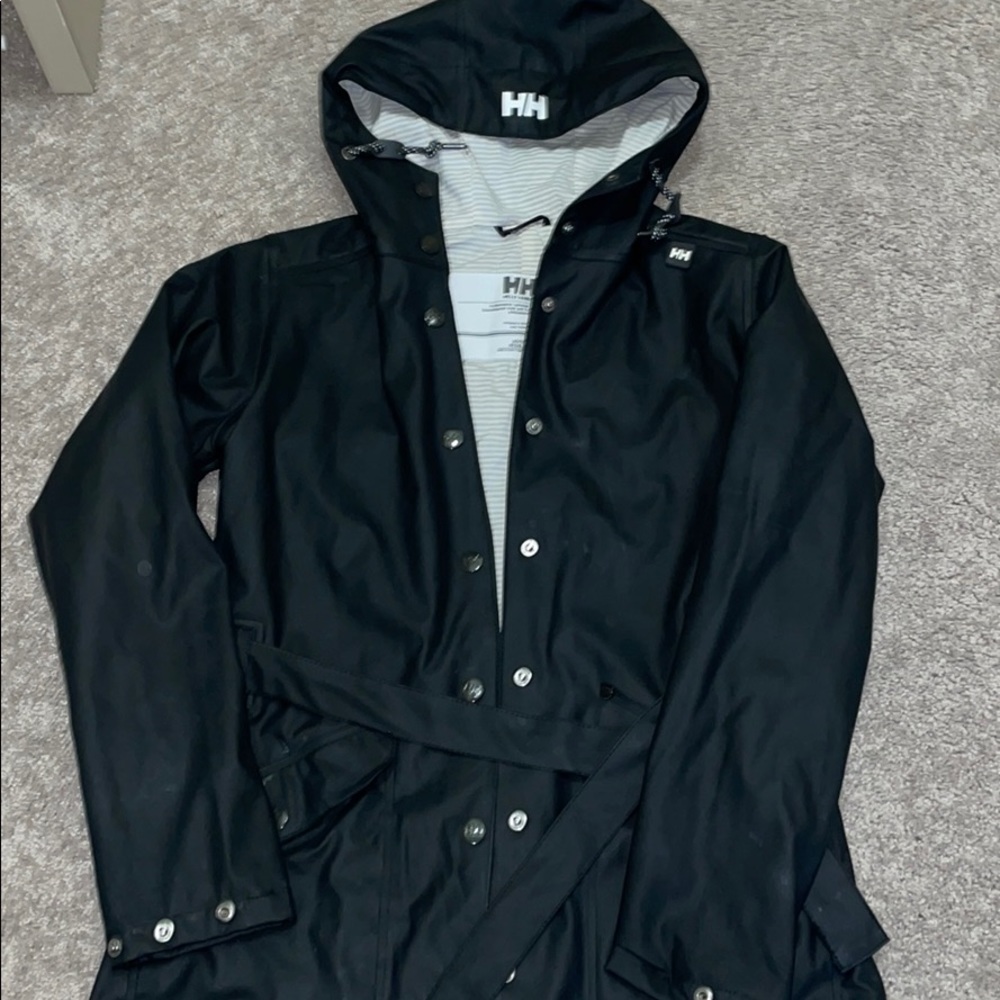 Navy Blue Matte raincoat